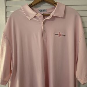 Peter Millar Mens Polo, Light Pink, 2XL / XXL, Excellent/Like New Condition